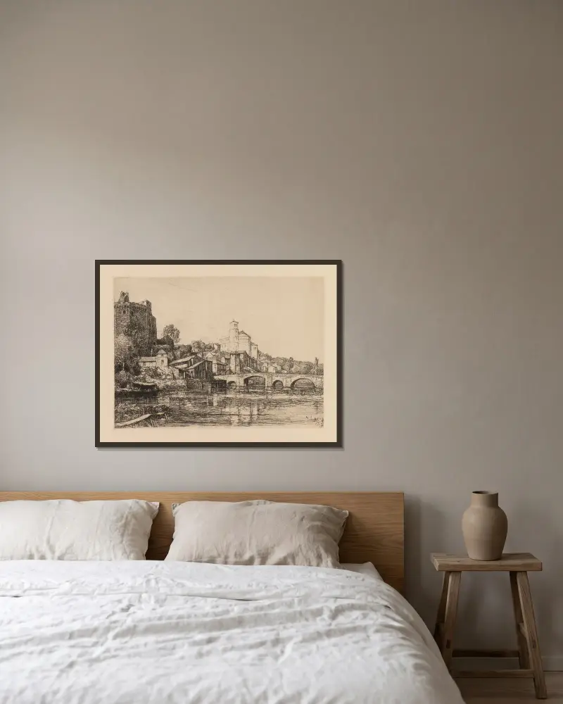 Clisson (Loire-Maritime) av Auguste Louis Lepère inramad på en vägg