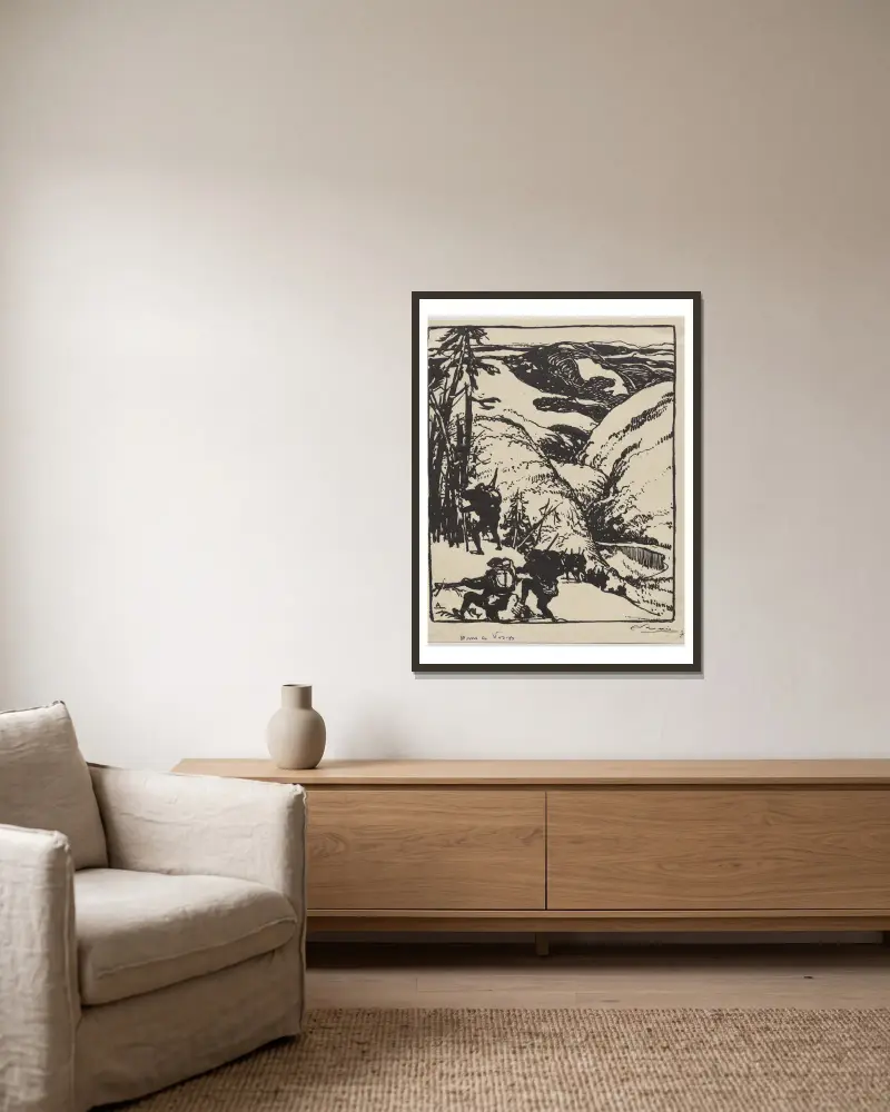 In den Vogesen von Auguste Louis Lepère gerahmt an einer Wand