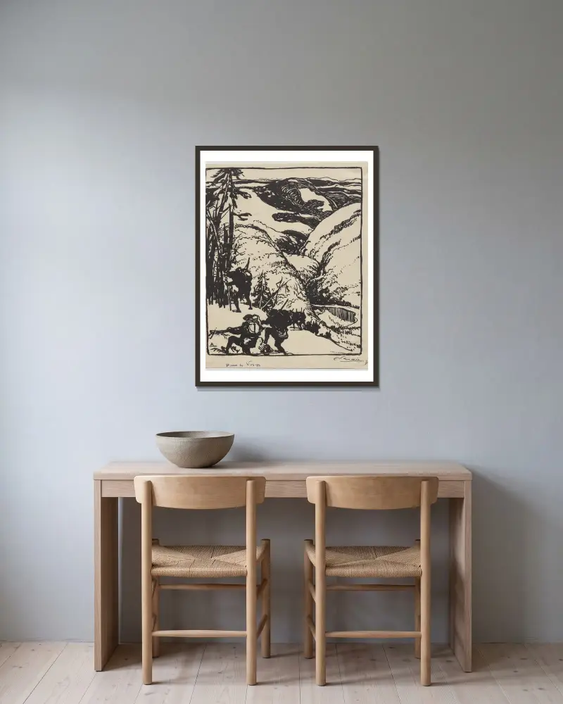 In den Vogesen von Auguste Louis Lepère gerahmt an einer Wand