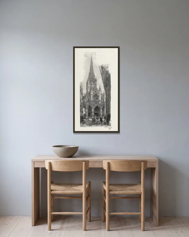 Saint Maclon-kyrkan av Auguste Louis Lepère inramad på en vägg