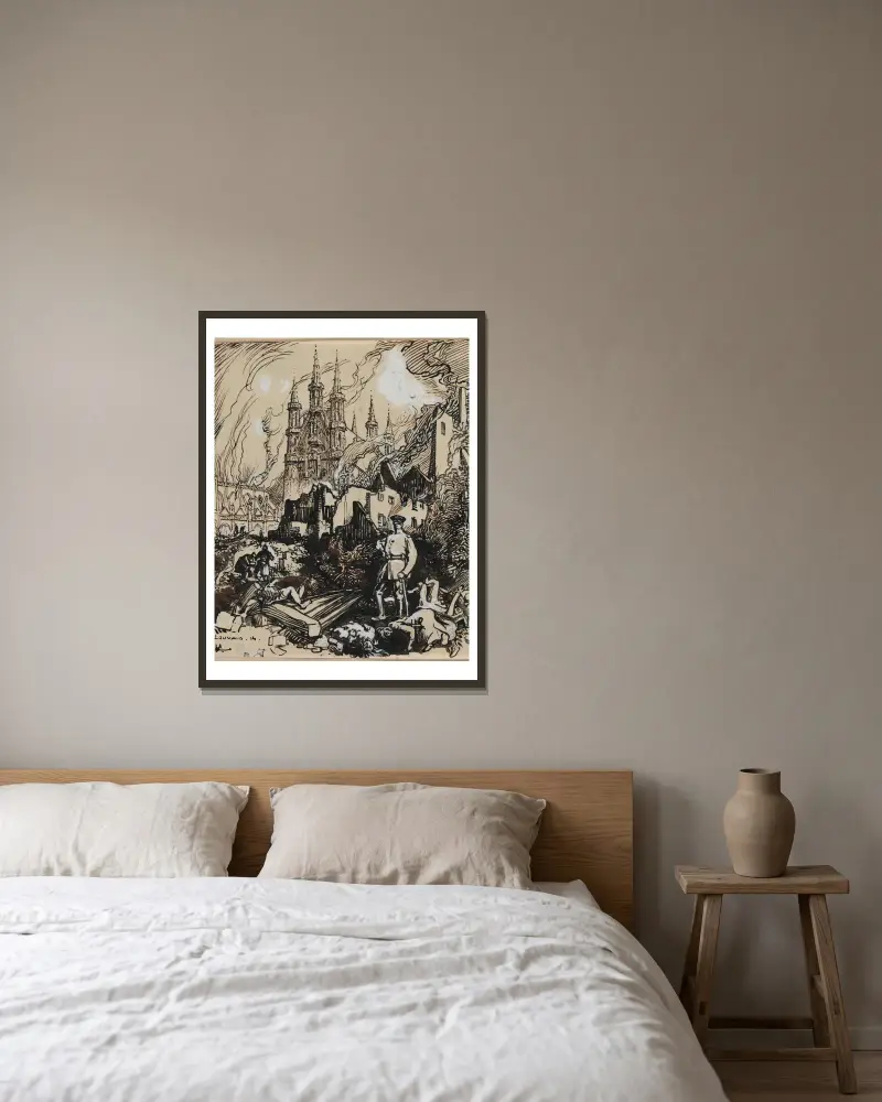 Louvain, Auguste Louis Lepère v rámu na stěně