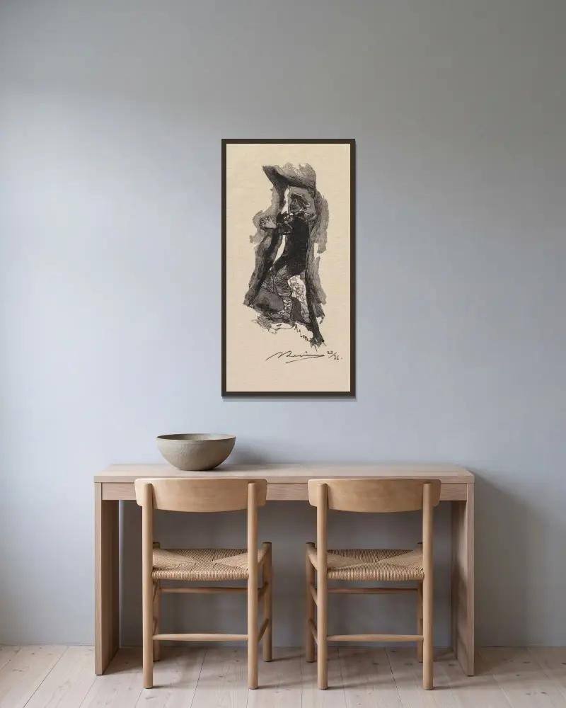 Pass der sieben Grotten von Auguste Louis Lepère gerahmt an einer Wand