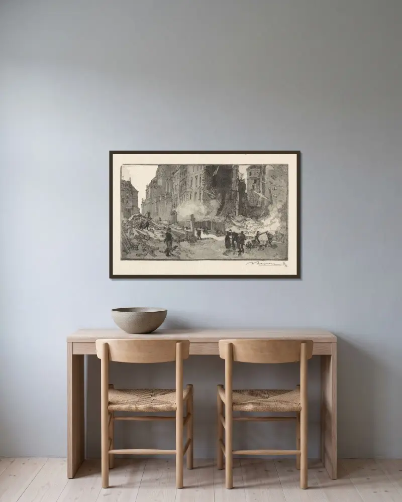 Place Gerson and Rue Restot av Auguste Louis Lepère inramad på en vägg