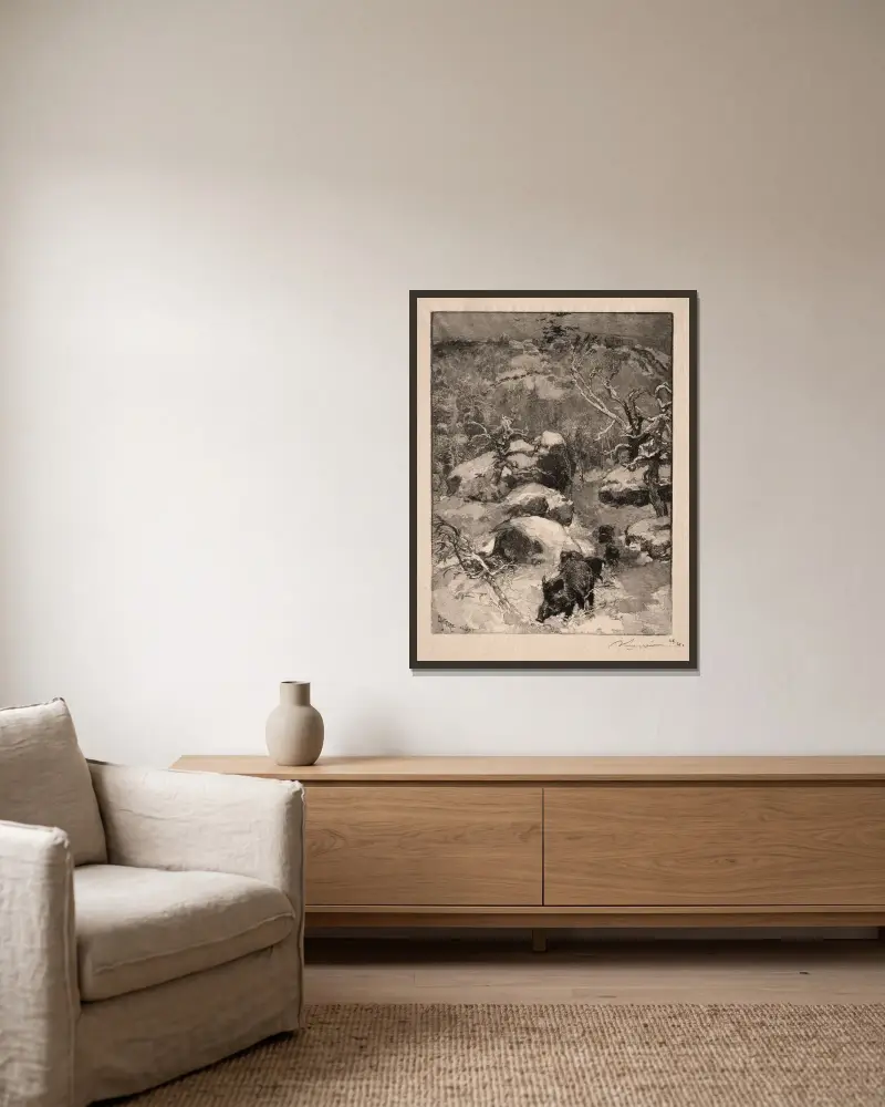 Roche Cuvier Chatillon von Auguste Louis Lepère gerahmt an einer Wand