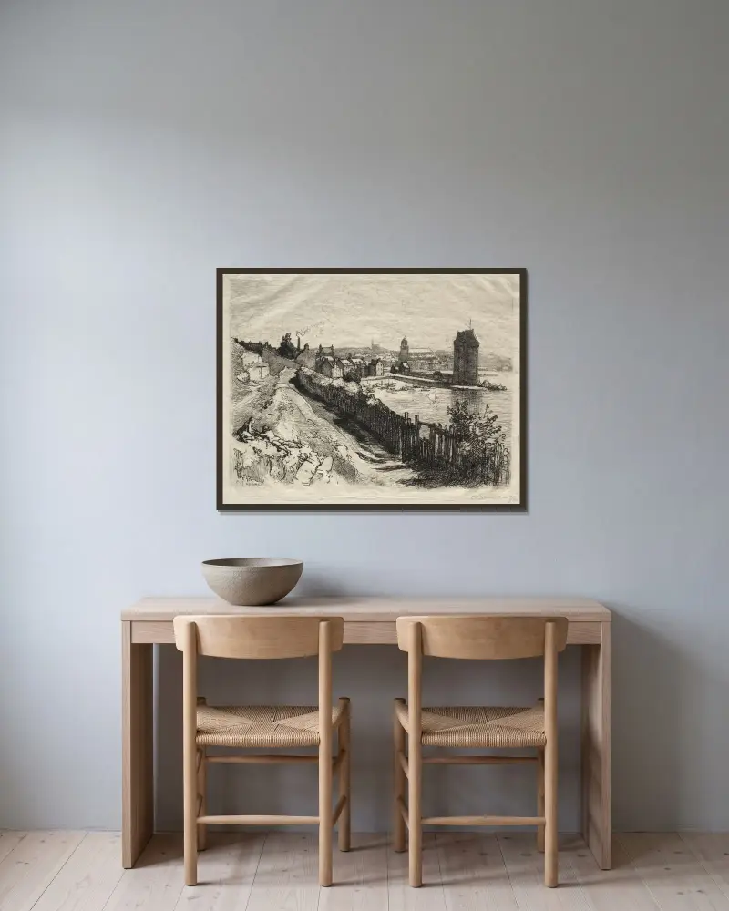 Saint-Servan von Auguste Louis Lepère gerahmt an einer Wand