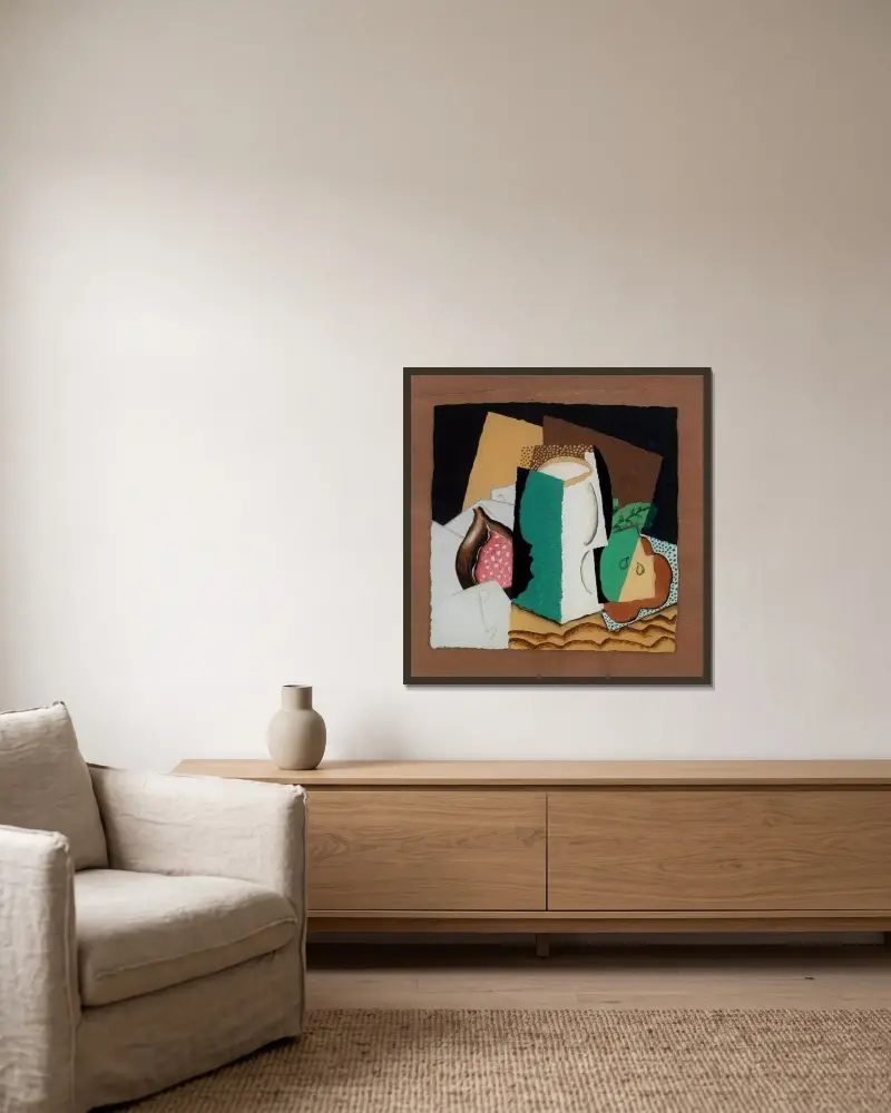 Szkło i owoce, Louis Marcoussis w ramie na ścianie