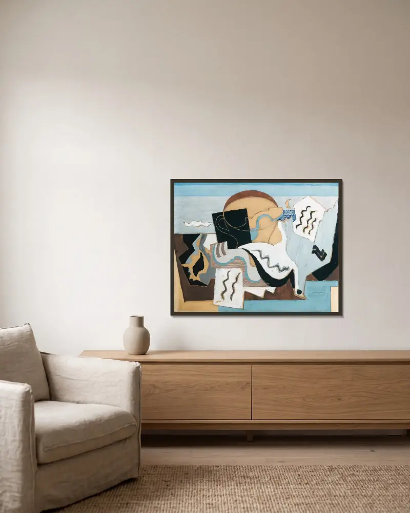 La Colombe Poignardée, Louis Marcoussis w ramie na ścianie