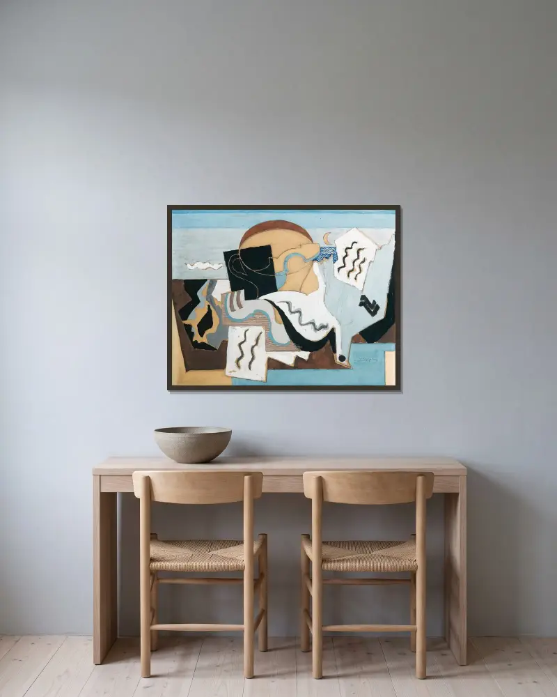 La Colombe Poignardée, Louis Marcoussis w ramie na ścianie
