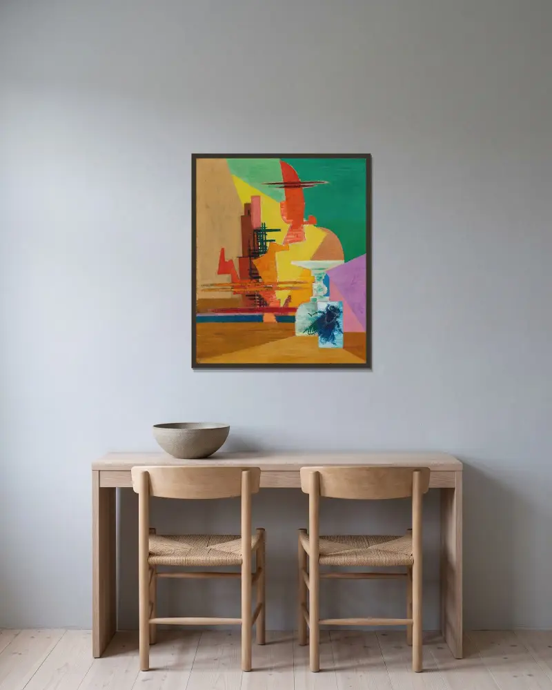 La Grande Mouche, Louis Marcoussis w ramie na ścianie