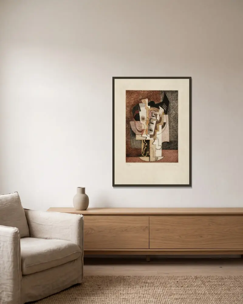 Stół, 1930, Louis Marcoussis w ramie na ścianie