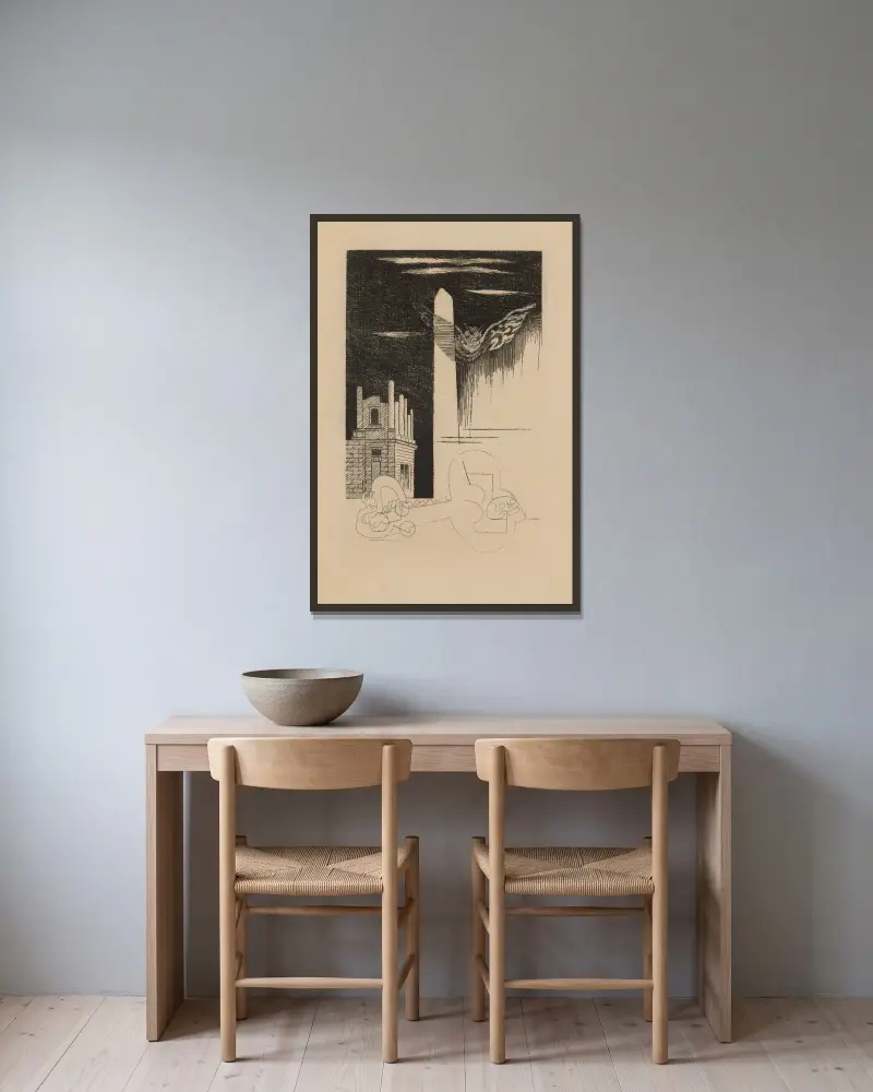Poustevník, Louis Marcoussis v rámu na stěně