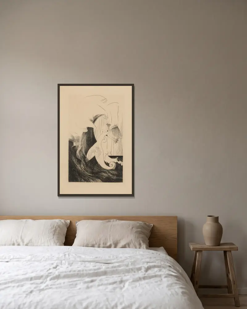 Lul de Faltenin av Louis Marcoussis inramad på en vägg
