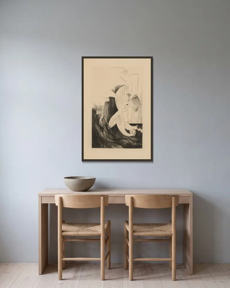 Lul de Faltenin av Louis Marcoussis inramad på en vägg