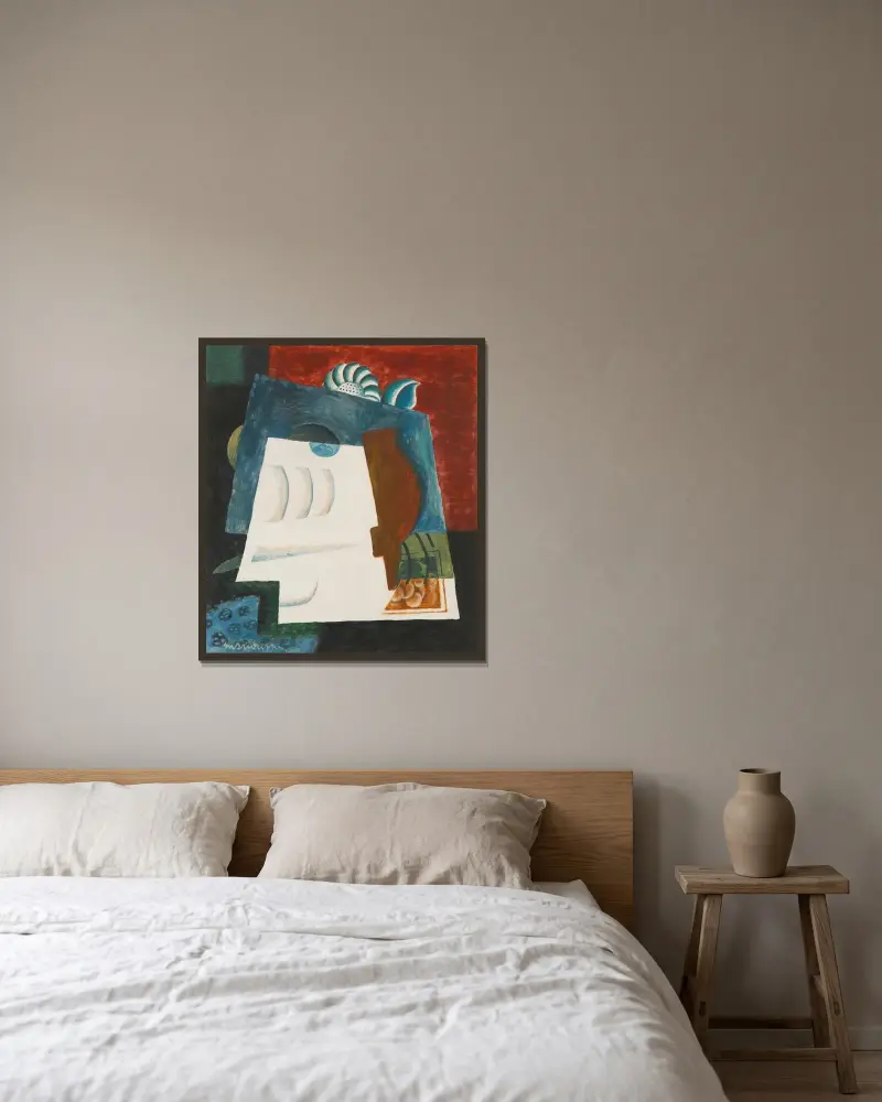 Martwa natura z kopertą, Louis Marcoussis w ramie na ścianie