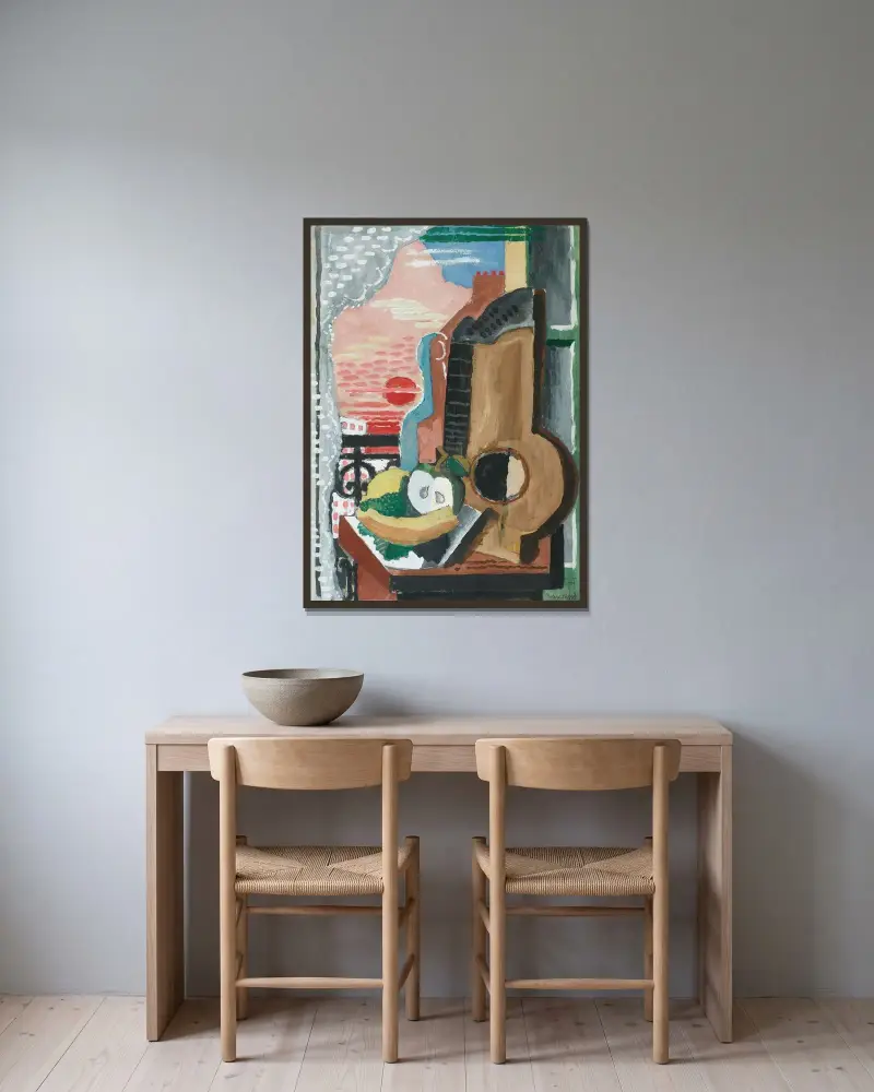 Martwa natura przed oknem, Louis Marcoussis w ramie na ścianie