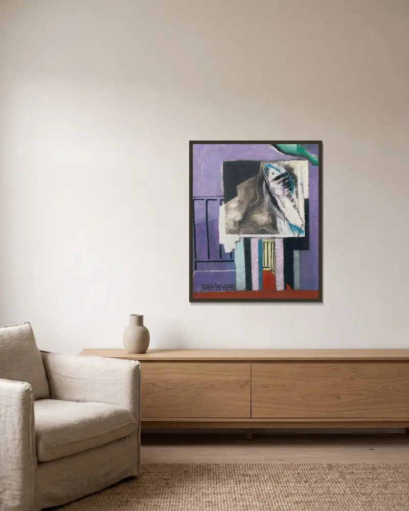 Martwa natura przed balkonem, Louis Marcoussis w ramie na ścianie