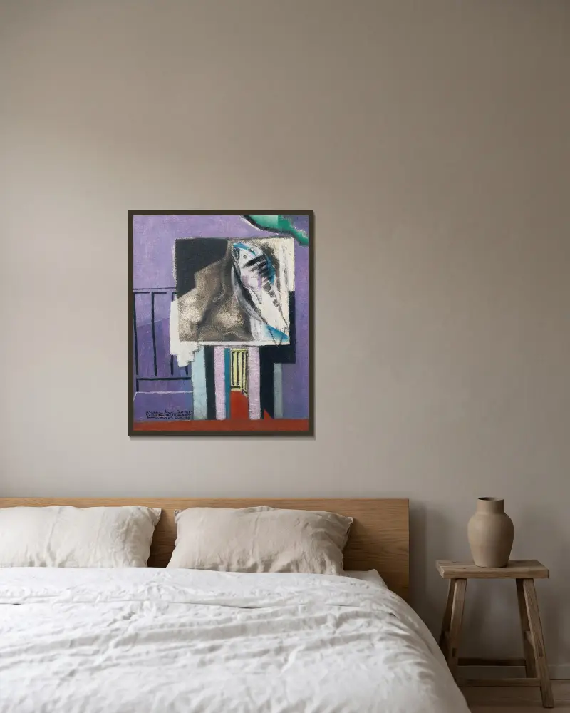 Martwa natura przed balkonem, Louis Marcoussis w ramie na ścianie