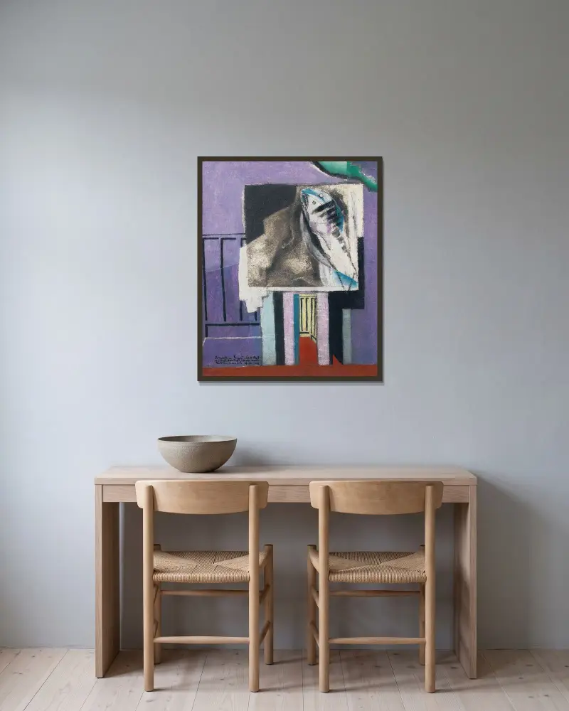 Martwa natura przed balkonem, Louis Marcoussis w ramie na ścianie