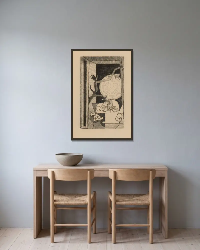 Signe von Louis Marcoussis gerahmt an einer Wand