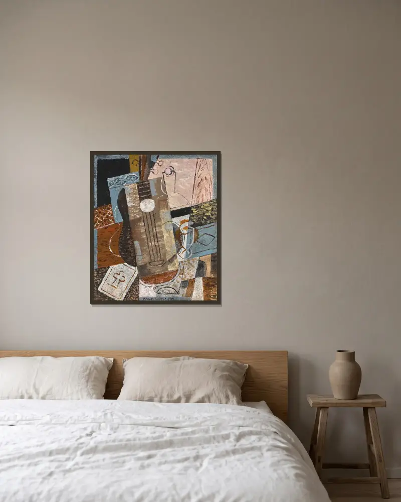 Martwa natura z gitarą, Louis Marcoussis w ramie na ścianie