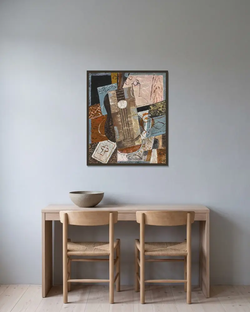 Martwa natura z gitarą, Louis Marcoussis w ramie na ścianie