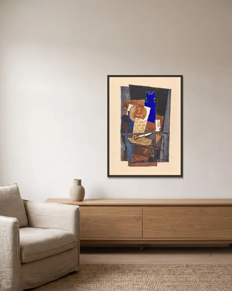 Martwa natura z nożem, Louis Marcoussis w ramie na ścianie
