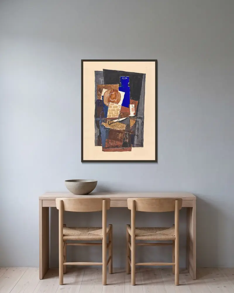 Martwa natura z nożem, Louis Marcoussis w ramie na ścianie