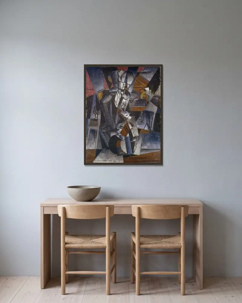 Muzyk, Louis Marcoussis w ramie na ścianie