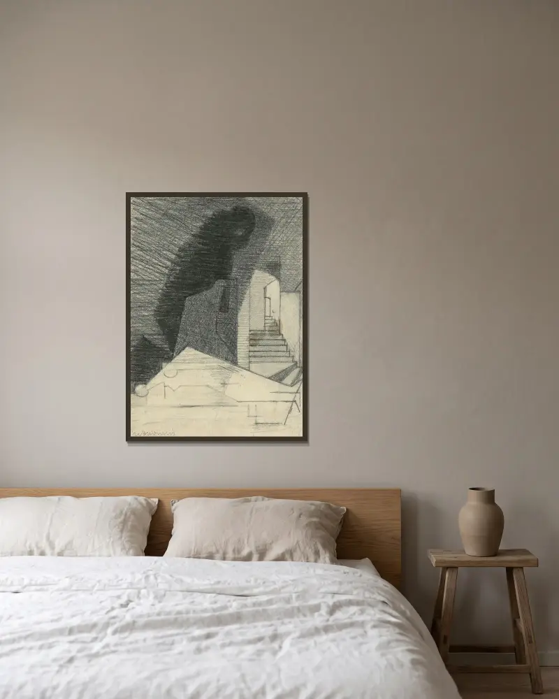 Grób Aurelii (Rysunki do Aurelii), Louis Marcoussis w ramie na ścianie