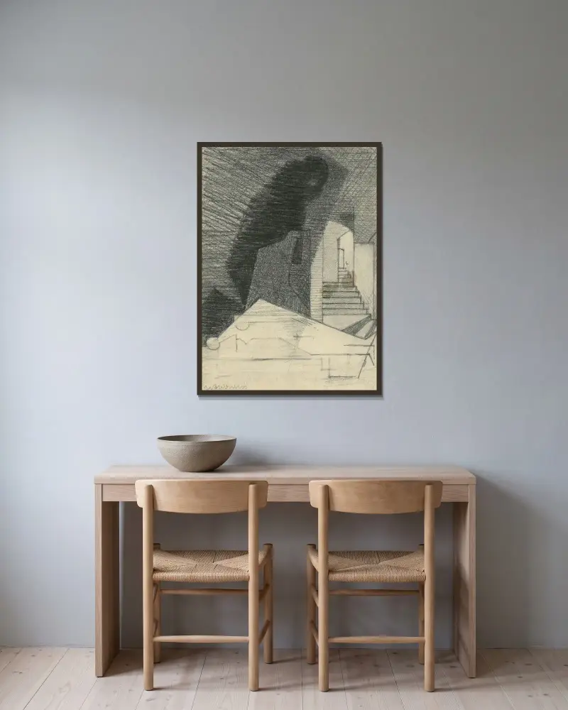 Grób Aurelii (Rysunki do Aurelii), Louis Marcoussis w ramie na ścianie