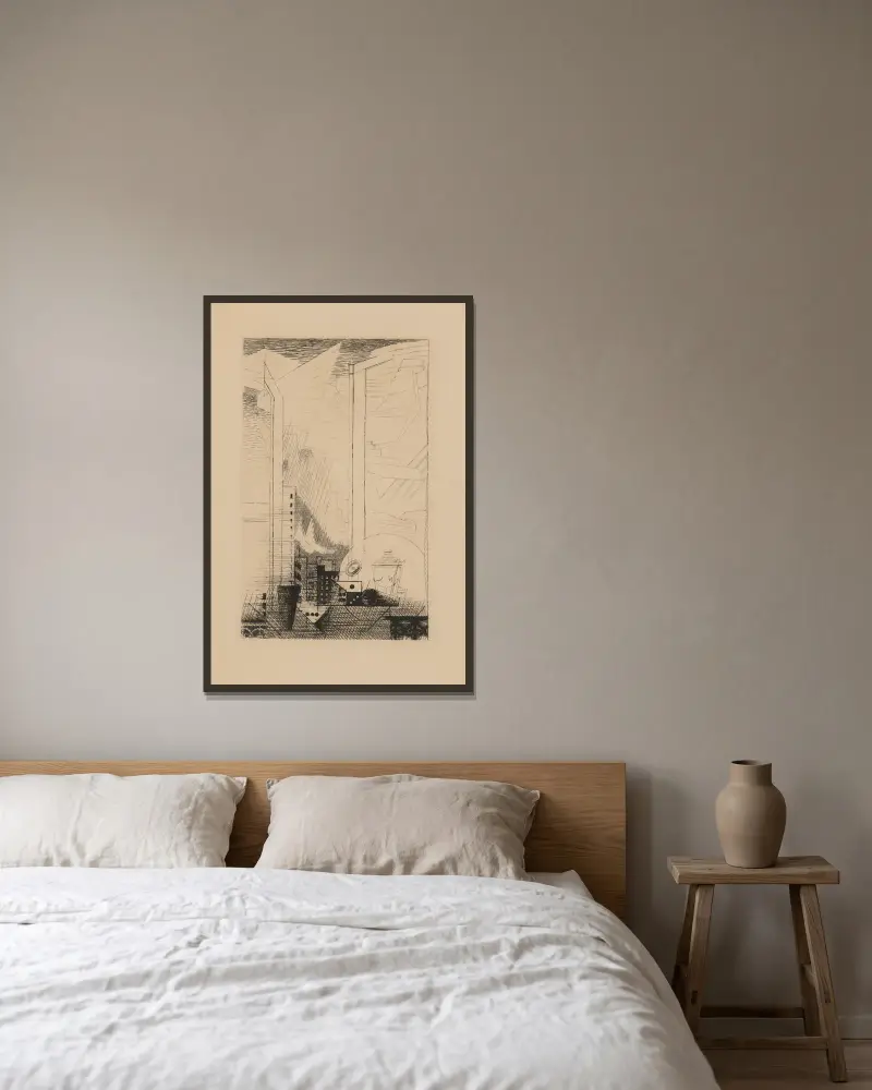 Un Soir von Louis Marcoussis gerahmt an einer Wand