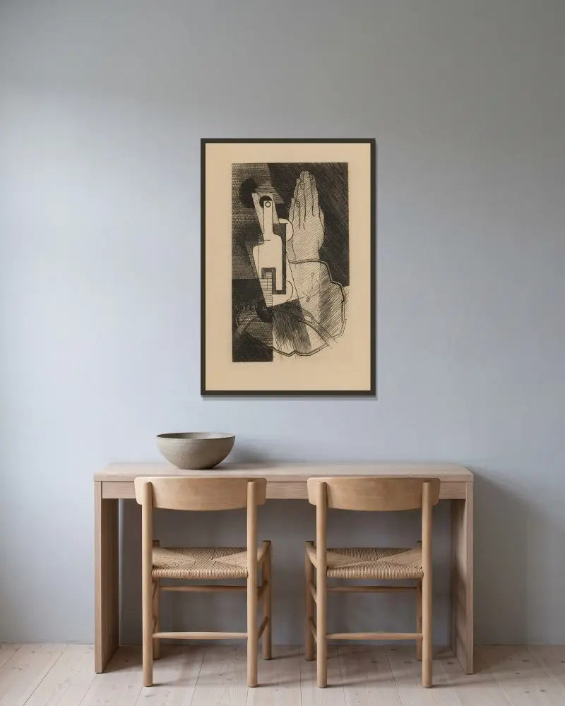 Vendémiaire von Louis Marcoussis gerahmt an einer Wand