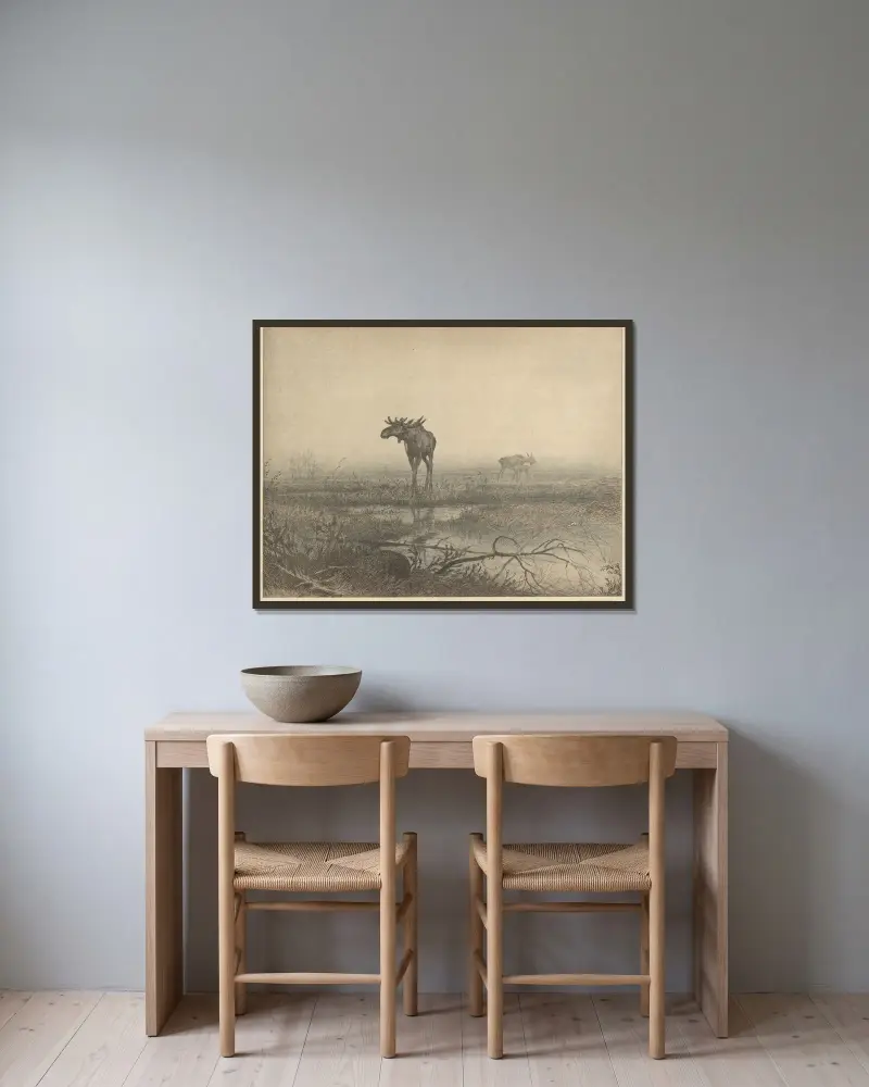 Pravěk (Pre Stoneage Denmark), Louis Moe v rámu na stěně