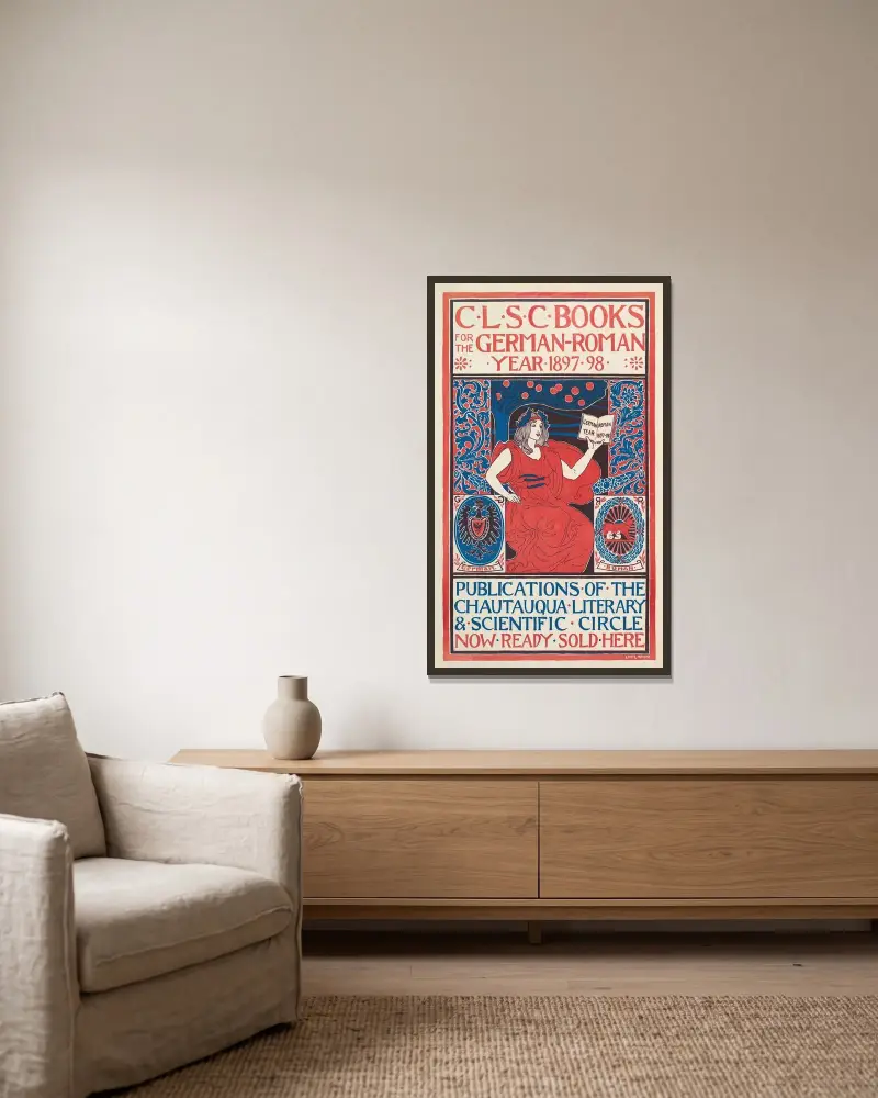 C.L.S.C. Books von Louis Rhead gerahmt an einer Wand