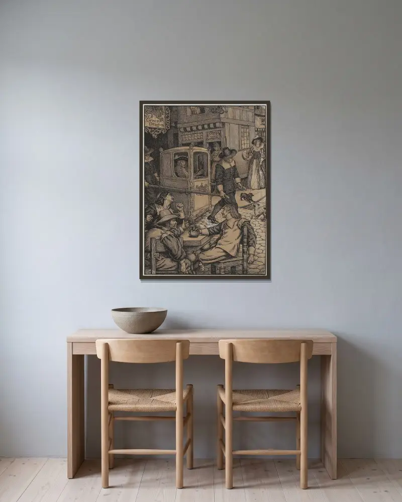 Neid von Louis Rhead gerahmt an einer Wand