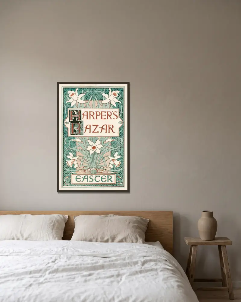 Harper’s Bazar, Easter von Louis Rhead gerahmt an einer Wand
