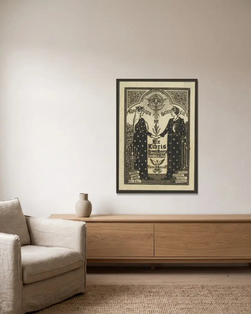 James Henry Darlington von Louis Rhead gerahmt an einer Wand