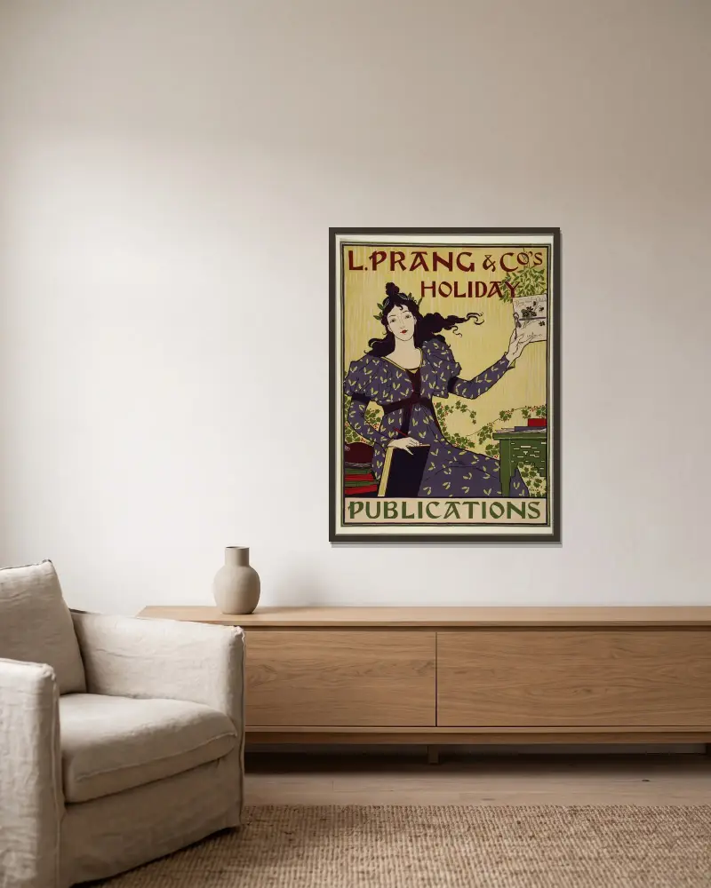 L. Prang and Co’s Holiday Publications von Louis Rhead gerahmt an einer Wand