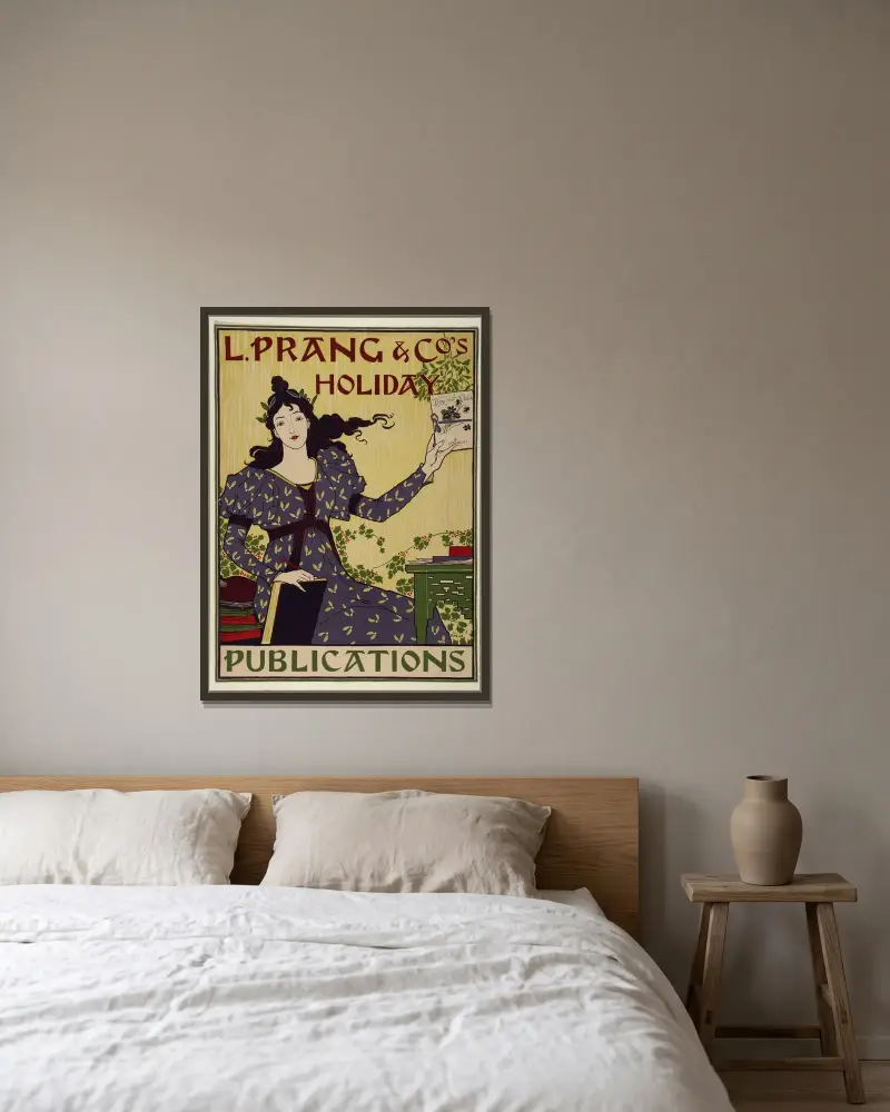 L. Prang and Co’s Holiday Publications von Louis Rhead gerahmt an einer Wand