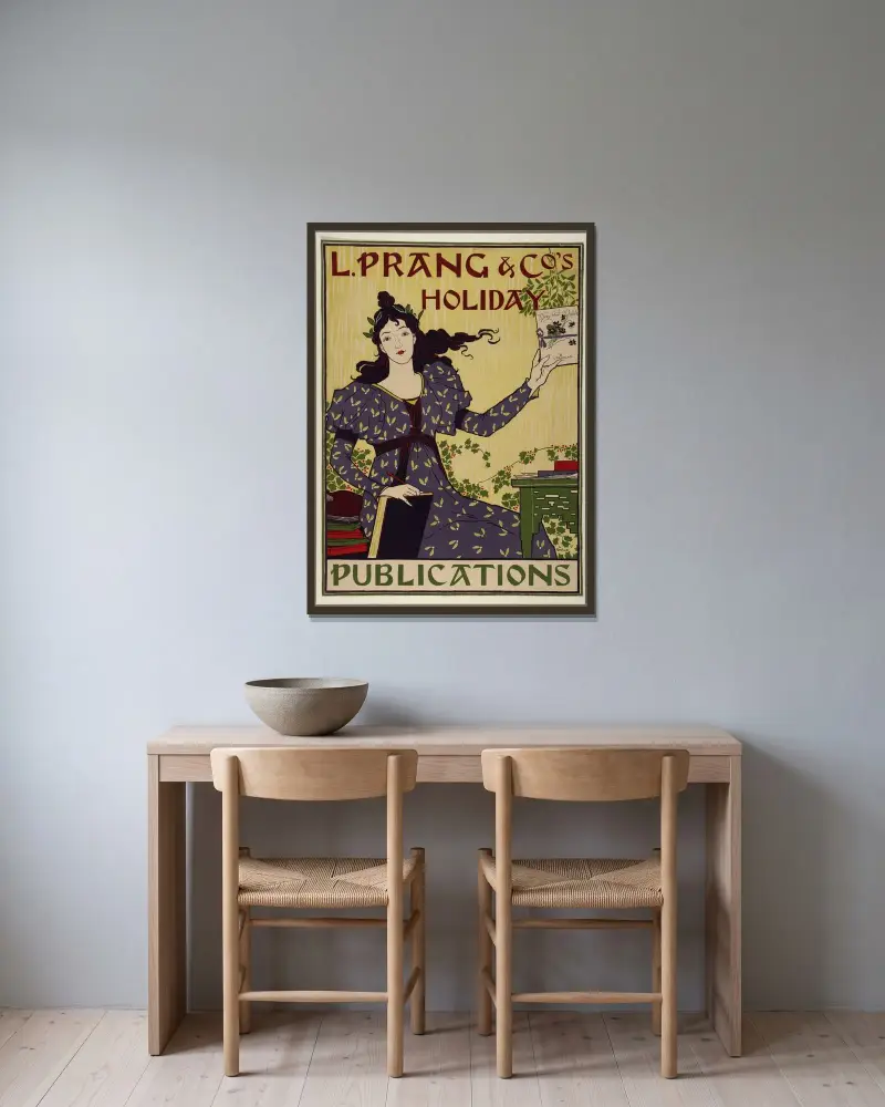 L. Prang and Co’s Holiday Publications von Louis Rhead gerahmt an einer Wand