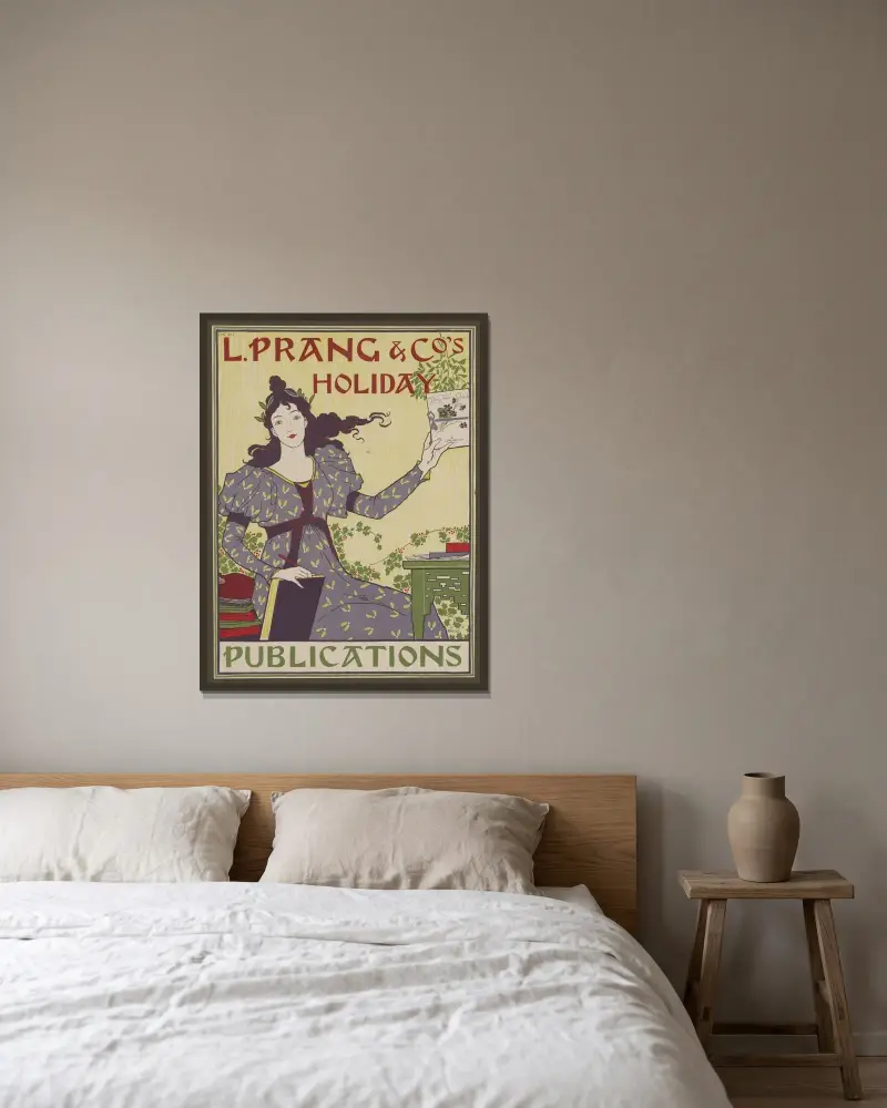 L. Prang & Co's Holiday Publications von Louis Rhead gerahmt an einer Wand