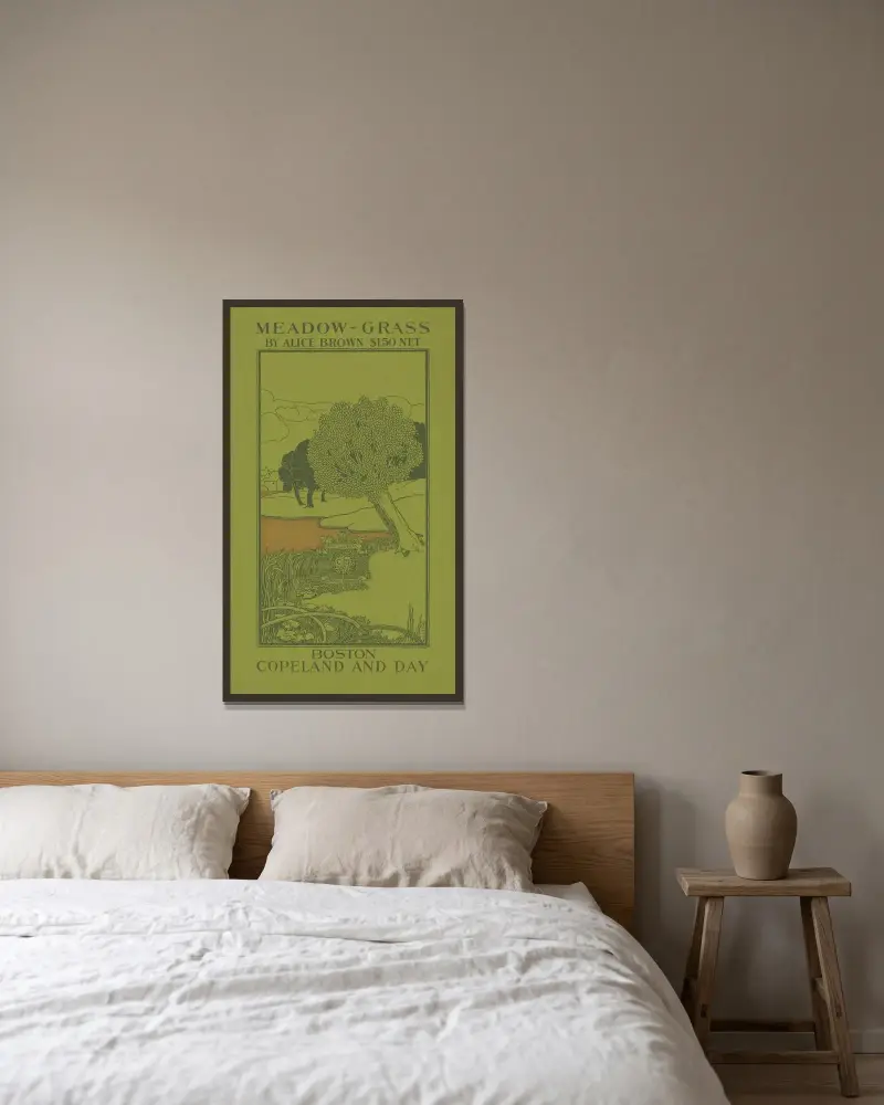 Wiese – Gras von Alice Brown von Louis Rhead gerahmt an einer Wand