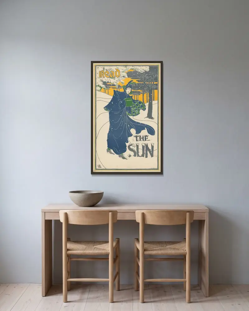 Read The Sun von Louis Rhead gerahmt an einer Wand