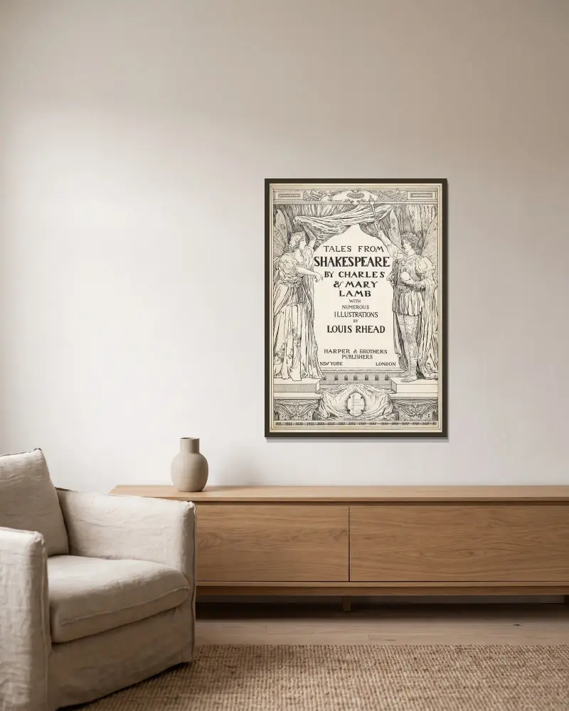 Geschichten von Shakespeare von Louis Rhead gerahmt an einer Wand