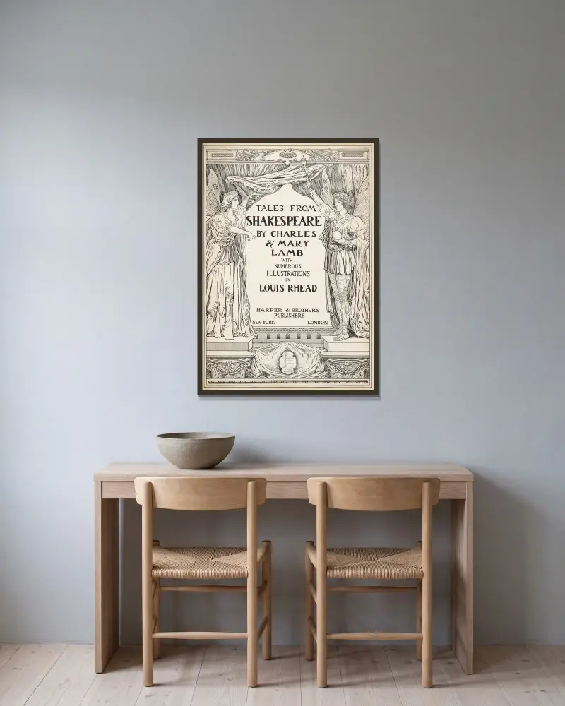 Geschichten von Shakespeare von Louis Rhead gerahmt an einer Wand