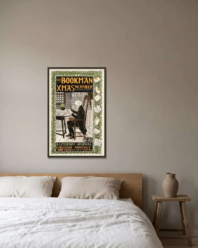Świąteczny numer The Bookman, Louis Rhead w ramie na ścianie