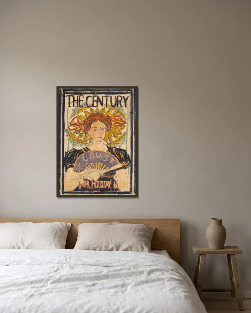 Das Jahrhundert, August von Louis Rhead gerahmt an einer Wand