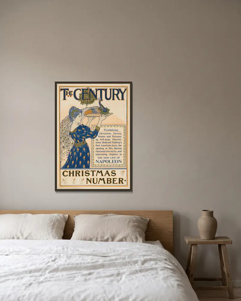 The Century, Weihnachtsnummer von Louis Rhead gerahmt an einer Wand