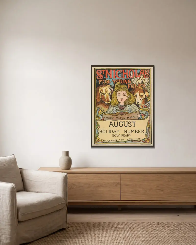 The Century; Holiday Number; St. Nicholas for Young Folks, August von Louis Rhead gerahmt an einer Wand