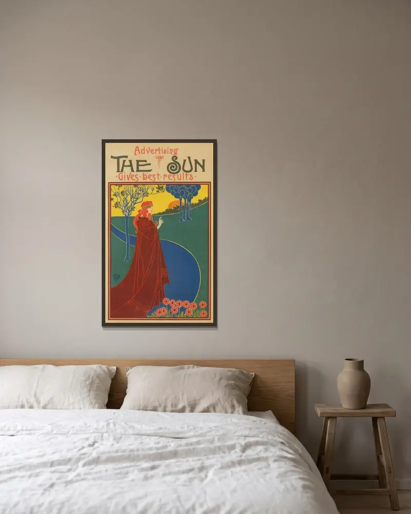 The Sun Gives Good Results von Louis Rhead gerahmt an einer Wand